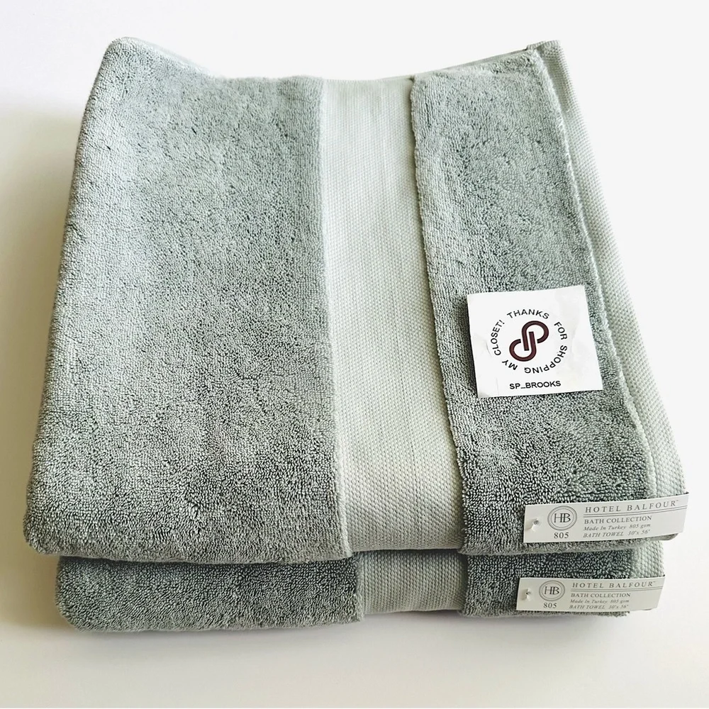 🎁2PC Hotel Balfour Bath Towel Set - Magnetgry - 805 gsm - Made in Turkey
